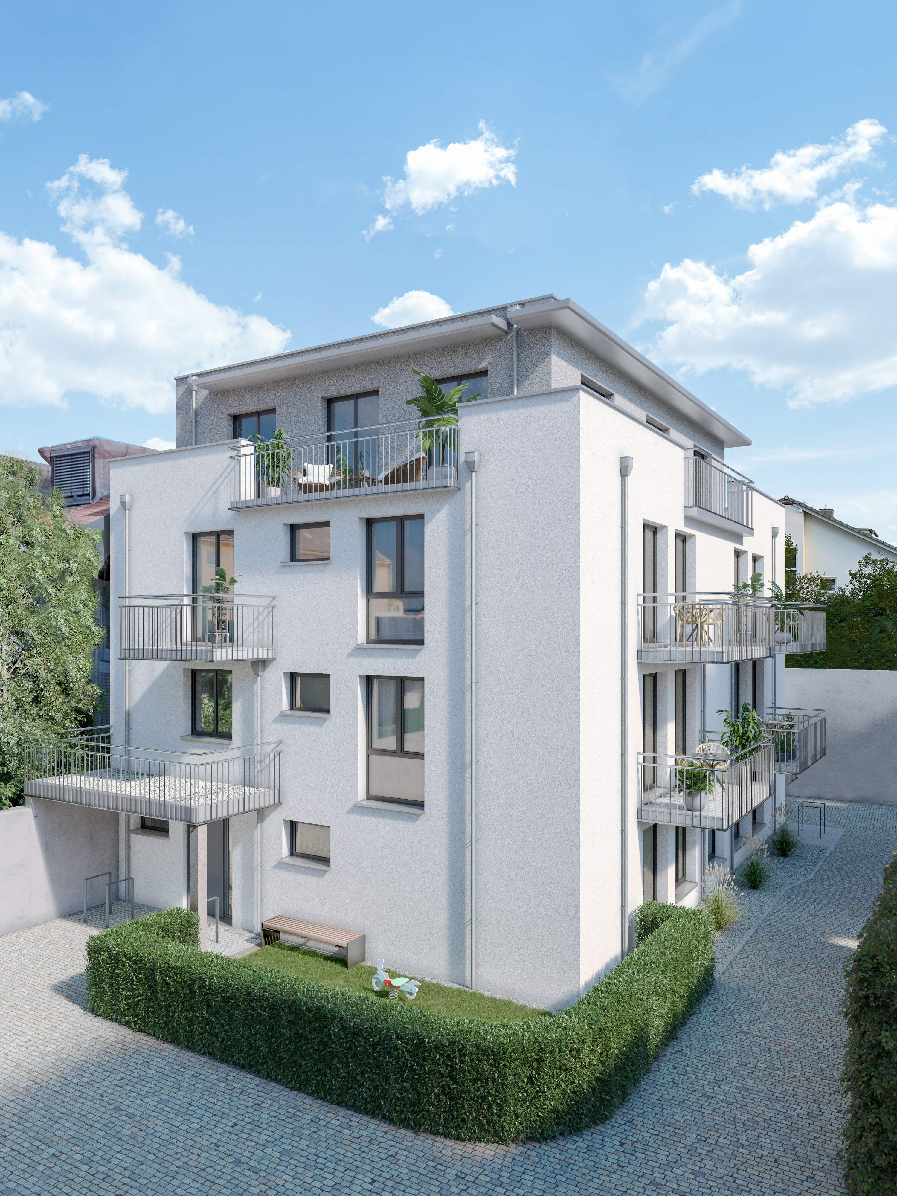 Haus 2 – Außenansicht, Kirchhofweg Freiburg-Zähringen